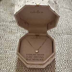 Abella Sterling Silver Necklace with Sparkling Pendant